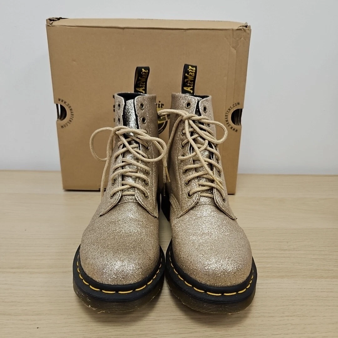 Dr martens pale gold glitter cheap