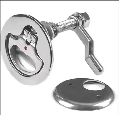 Hatch Latch Turning Lift Handle Flush Mount Marine Boat Back Plate 316 Stainless