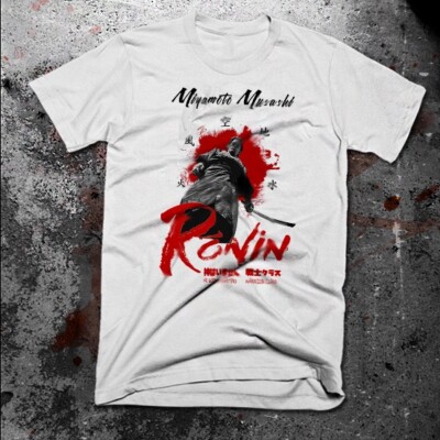 Samurai T-Shirt Japanese Warrior Bushido Code Kanji Shogun Katana Cotton tee