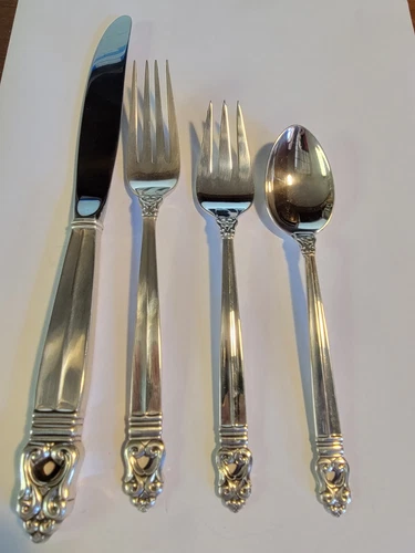 Royal Danish by International Sterling 4pc Lunch Place Setting w/ Place Sz Knife