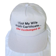 Vintage MMB Ya-Hopi Headwear Snapback Trucker Hat Cap Humor Novelty Grey USA