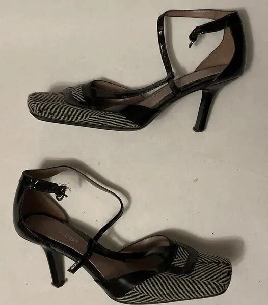 Tacones Mary Jane de cuero espiga y napa Nine West para mujer talla 8,5 Foto 2 de 4