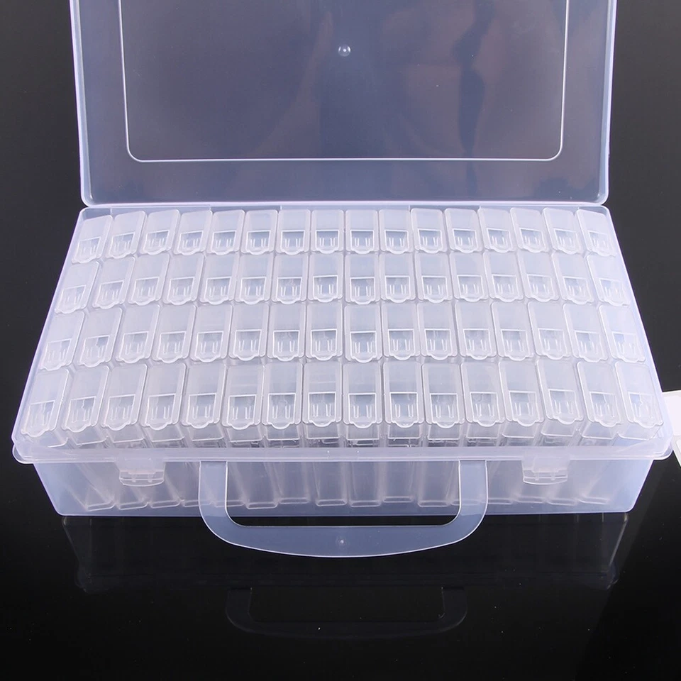 64 Grids Diamond Paint Storage Box Portable Seed Bead Organizer Case DIY4197 Foto 4 de 4