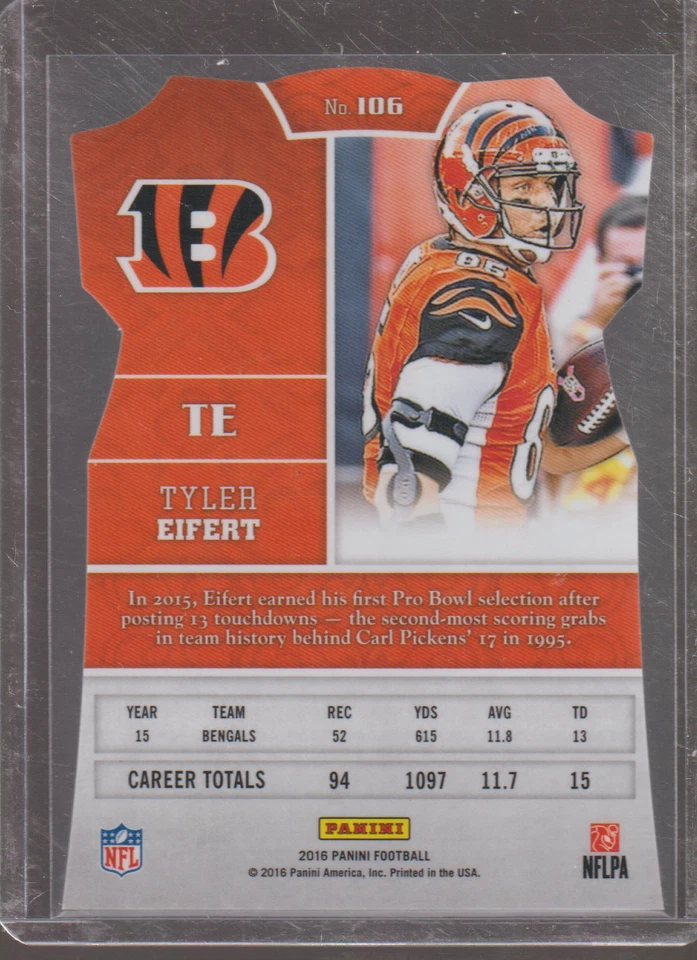 Tyler Eifert 2016 Panini Sacrifice /199 Bengals  - Image 2 of 2