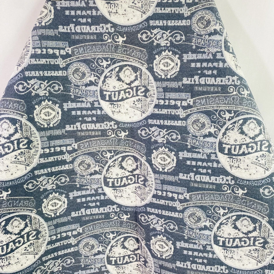 Tapestry Fabric Panel Size 28”X27”French Advertisement Blue Gray Pillow Crafts - Image 3 of 4