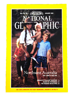 AUSTRALIAN OUTBACK LIFESTYLE JAN 1991 NATIONAL GEOGRAPHIC MAGAZINE SHIPS FREE