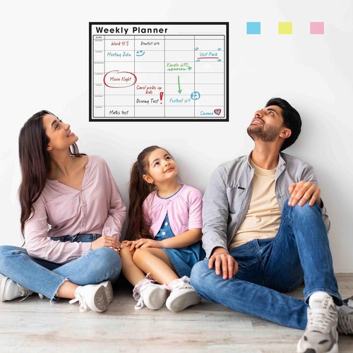 WallTAC wiederklebend trocken abwischbar wöchentlicher Wandplaner Kalender - Bild 5 von 35