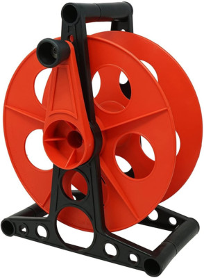 Reel Extension Power Cord Storage Electrical Cable Heavy Duty Garage Tool 125 Ft