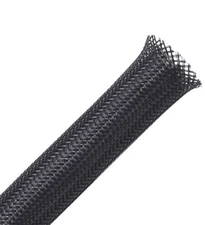 Expandable Cable Sleeving Braided Tubing (1-1/2” black) 10ft Cut