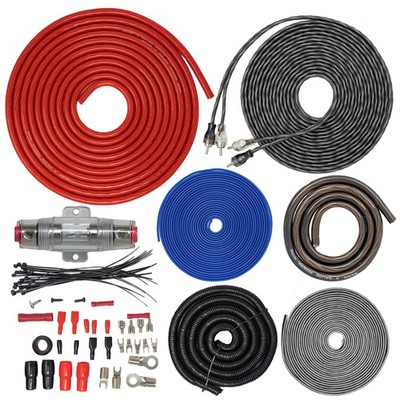 SoundBox ECK4, 4 Gauge Complete Amplifier Install Wiring Amp Kit - 3500W