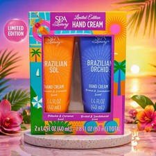 SPA Luxury Limited Edition Hand Cream Set Pistachio Caramel Orchid 2x1.4 fl oz