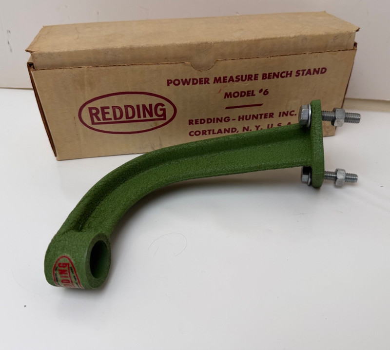 Redding Hunter Bench Stand Model #6 RS-6 NOS Vintage 1970's Powder Dispensing 