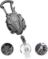 1Pack Heavy Duty Retractable Keychain, Unbreakable Construction