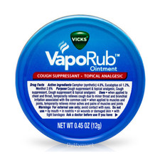 Vicks VapoRub 12g Travel Size Cough Suppressant Topical Analges Menthol Ointment