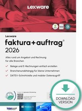 Lexware Faktura + Auftrag 2026 Jahresversion 365 Tage +Handbuch PDF Download NEU