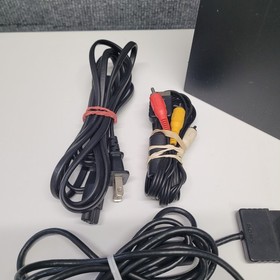 Sony PlayStation 2 Console - Black  Bundle Games Cables Controller Tested