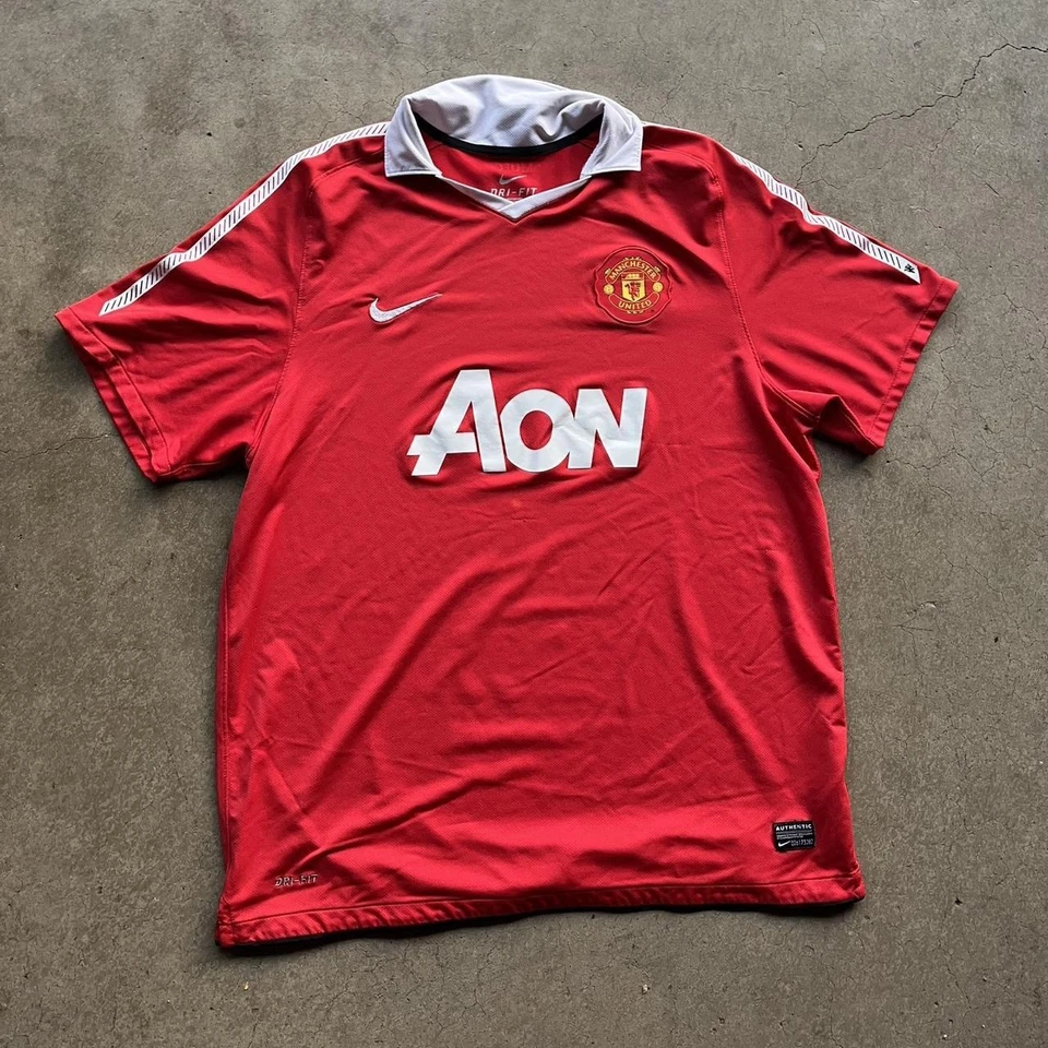 Camiseta de fútbol vintage Nike Manchester United Rooney 10 local 11/12 XLARGE roja Foto 4 de 4