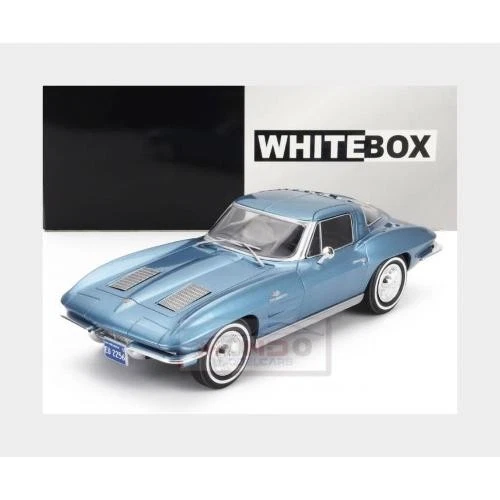 1:24 WHITEBOX Chevrolet Corvette (C2) Stingray 1963 Light Blue Met WB124232 - Immagine 2 di 2