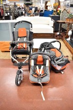 Passeggino Trio Completo Jane Arancione E Nero