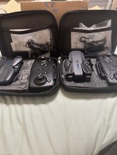 2 Foldable Toy Grade RC Quadcopter Drone Set, Remote Controllers, Batteries Case