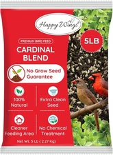 Cardinal Blend Bird Food, Mix of Sunflower and Safflower 5 Pound (Pack 1) 