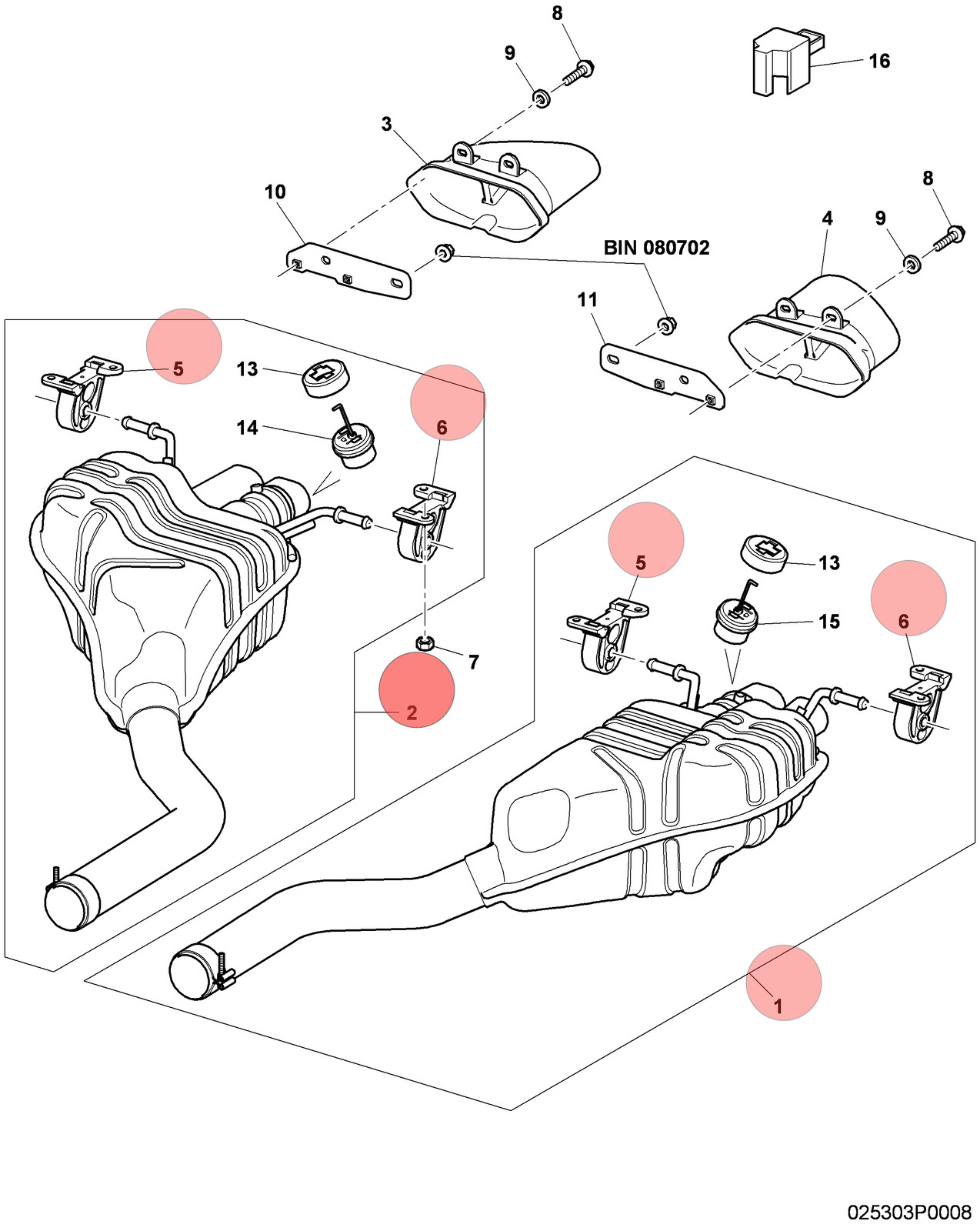 Bentley Continental 2010-2012 REAR+RIGHT Muffler