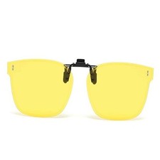 Polarized Clip On Sunglasses Over Eyeglasses UV400 Protection Anti-Glare Yellow