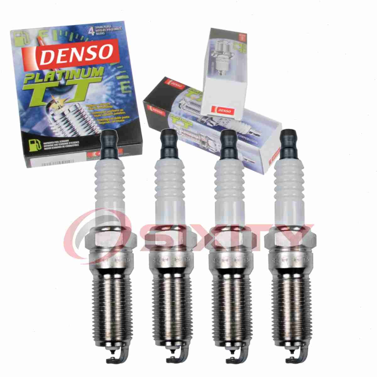 4 pc Denso Platinum TT Spark Plugs for 2001-2002 Saturn L100 2.2L L4 lj