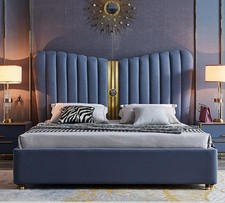 Bett Polster Design Luxus Hotel Betten Ehe 150/180cm Schlaf Zimmer Doppel Textil