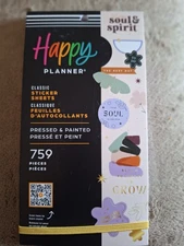 Happy Planner 2025-2026 Pressed & Painted Value Pack Planner Stickers  759 Pcs 