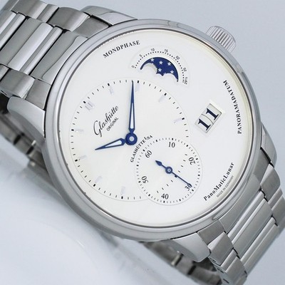 GLASHÜTTE ORIGINAL PANOMATICLUNAR MONDPHASE 40mm PAPIERE UHR 1-90-02-42-32-42