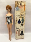 1961-62 Vintage #850 Mattel BARBIE Titian Bubble Cut w/ Swimsuit, Shoe, Box