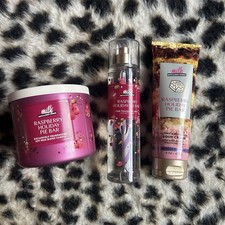Bath Body Works Limited Edition Raspberry Holiday Pie Bar Bundle