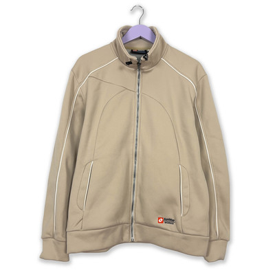 Lot Windjacke Vintage Technik beige mit Reißverschluss - Größe XL Herren