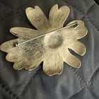 Vintage Pin Brooch Retro Large Enamel Purple Daisy Flower w/ Pink Center — photo 4