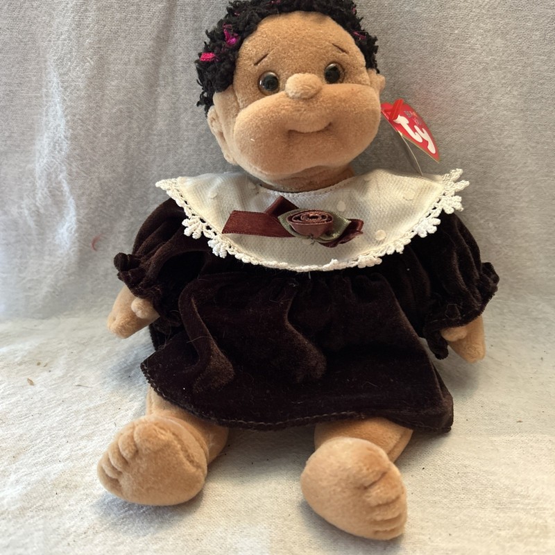 TY BEANIE KIDS "CUTIE" RETIRED With A Sunday Best Dress From Ty Gear For Beanie