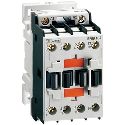 1PC LOVATO ELECTRIC BF0910A12060 Three-Pole Contactor, IEC 9A, AC Coil 60Hz