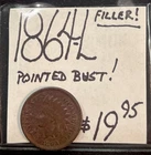 1864-L Indian Head Cent (Filler) “Pointed Bust” ENN Coins