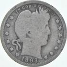 1893 Barber Quarter Average Circ *4881