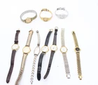 A x10 Vintage Ladies Seiko Gold Tone Quartz Wristwatches Not Tested