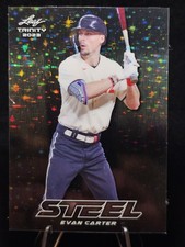 2023 Leaf Trinity Evan Carter Steel Stars and Dots Silver