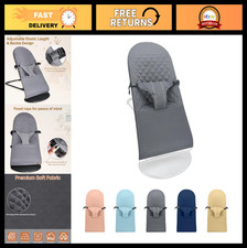 Grey Fabric Replacement Seat Cover for Baby Bouncer - Machine Washable, Compatib
