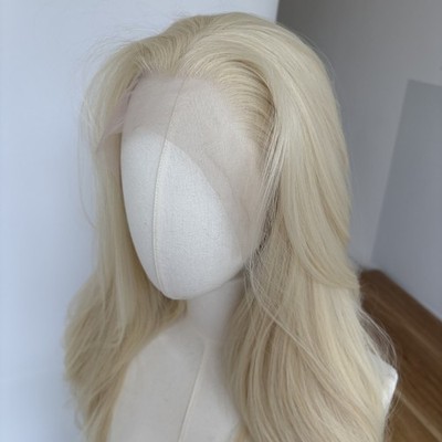 Long Straight Blonde Layered Heat Resistant Synthetic Hair Lace Front Wig