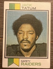 Topps 1973 Jack Tatum #288 Oakland Raiders Rookie Card Base Set NFL. rookie card picture