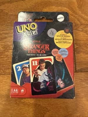 Mattel Games UNO FLIP! Stranger Things Card Game **Rare**