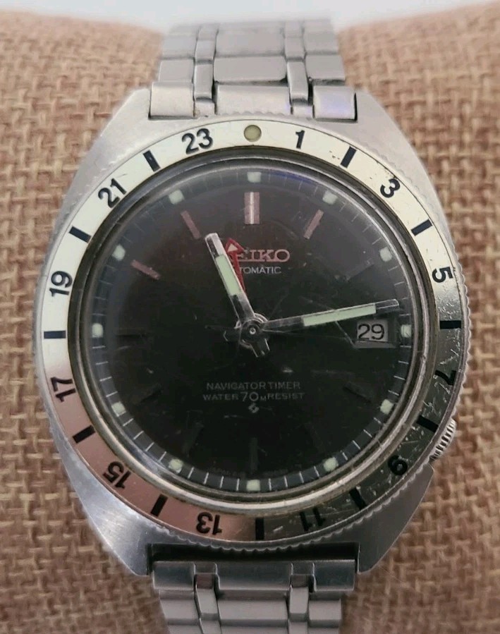 Vintage Seiko 6117-8009 Navigator GMT Original Bracelet Working