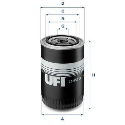 UFI Ölfilter 23.457.00 Anschraubfilter für IVECO FIAT CITROËN 244 PEUGEOT DUCATO