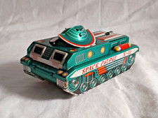 anni '60 Yonezawa Space Patrol X-11 Tin Toys Tinplate Battery Op Space Japan