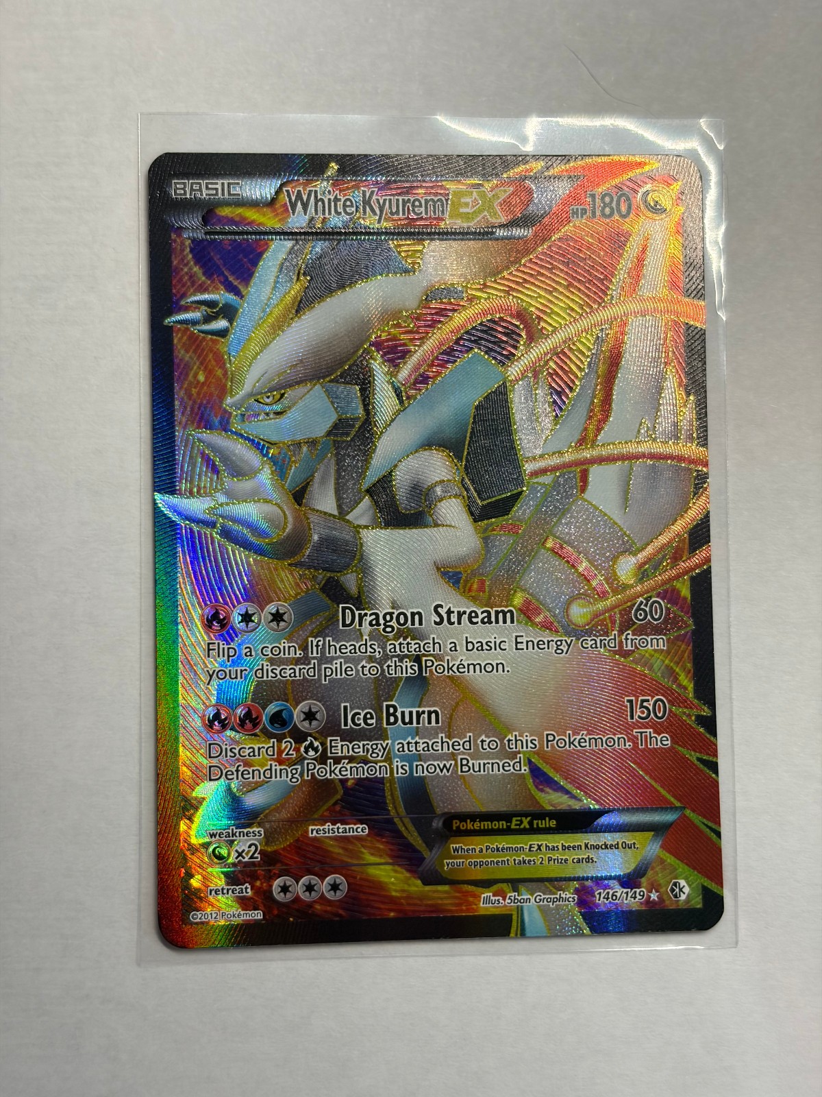 White Kyurem EX (146 Full Art) 146/149 Boundaries Crossed Holo