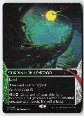 Stirring Wildwood (0039) (Borderless) #39 (NM) Edge of Eternities EOS Magic MTG